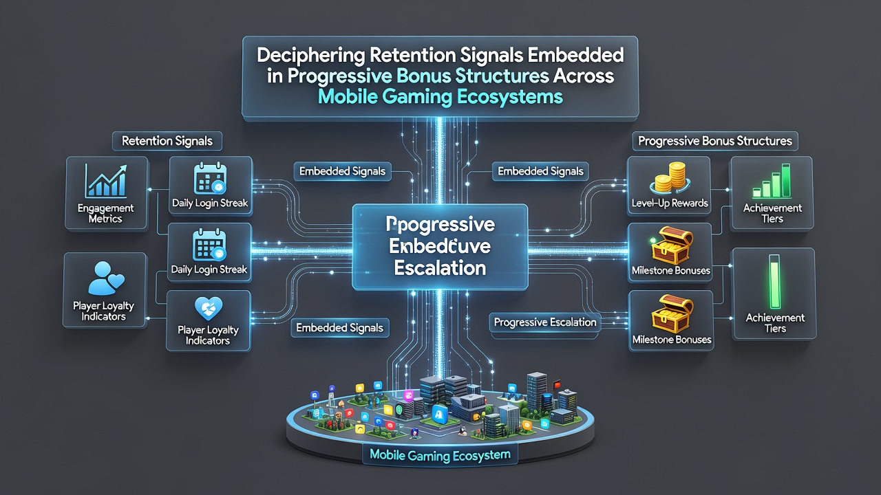 Analytics dashboard showing retention signals from progressive bonuses in mobile games