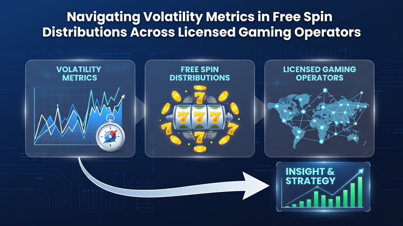 Chart displaying volatility levels and free spin payout patterns across multiple licensed operators